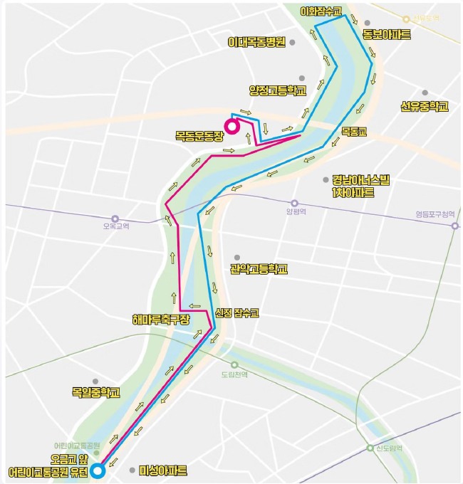 서울동행마라톤 10km 코스 동선 지도